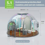 ZH510  PC dome tent bubble camping transparent starry sky dome tent waterproof hotel tent.