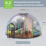 ZH620  PC dome tent bubble camping transparent starry sky dome tent waterproof hotel tent.