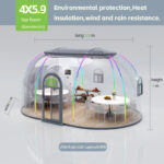 Capsule400-1  PC dome tent bubble camping transparent starry sky dome tent waterproof hotel tent.
